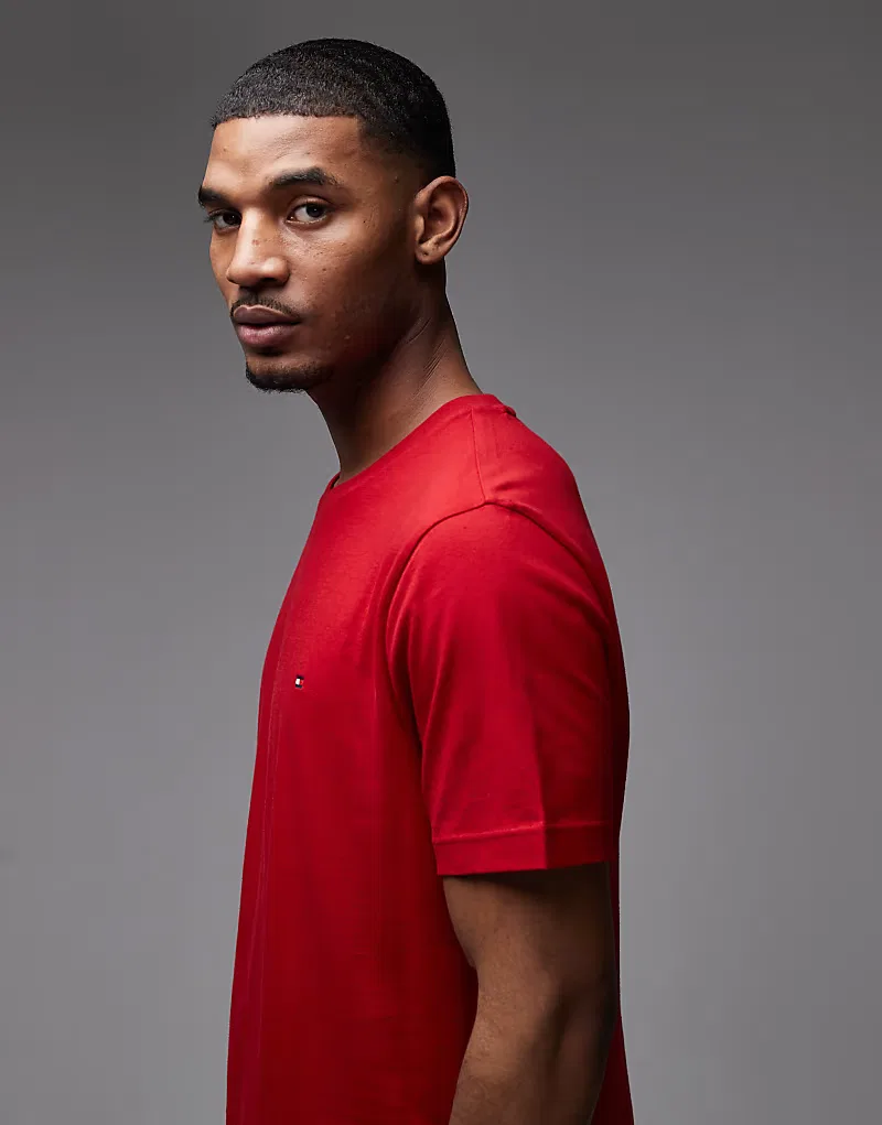 Базовая футболка Tommy Hilfiger красного — фото 4