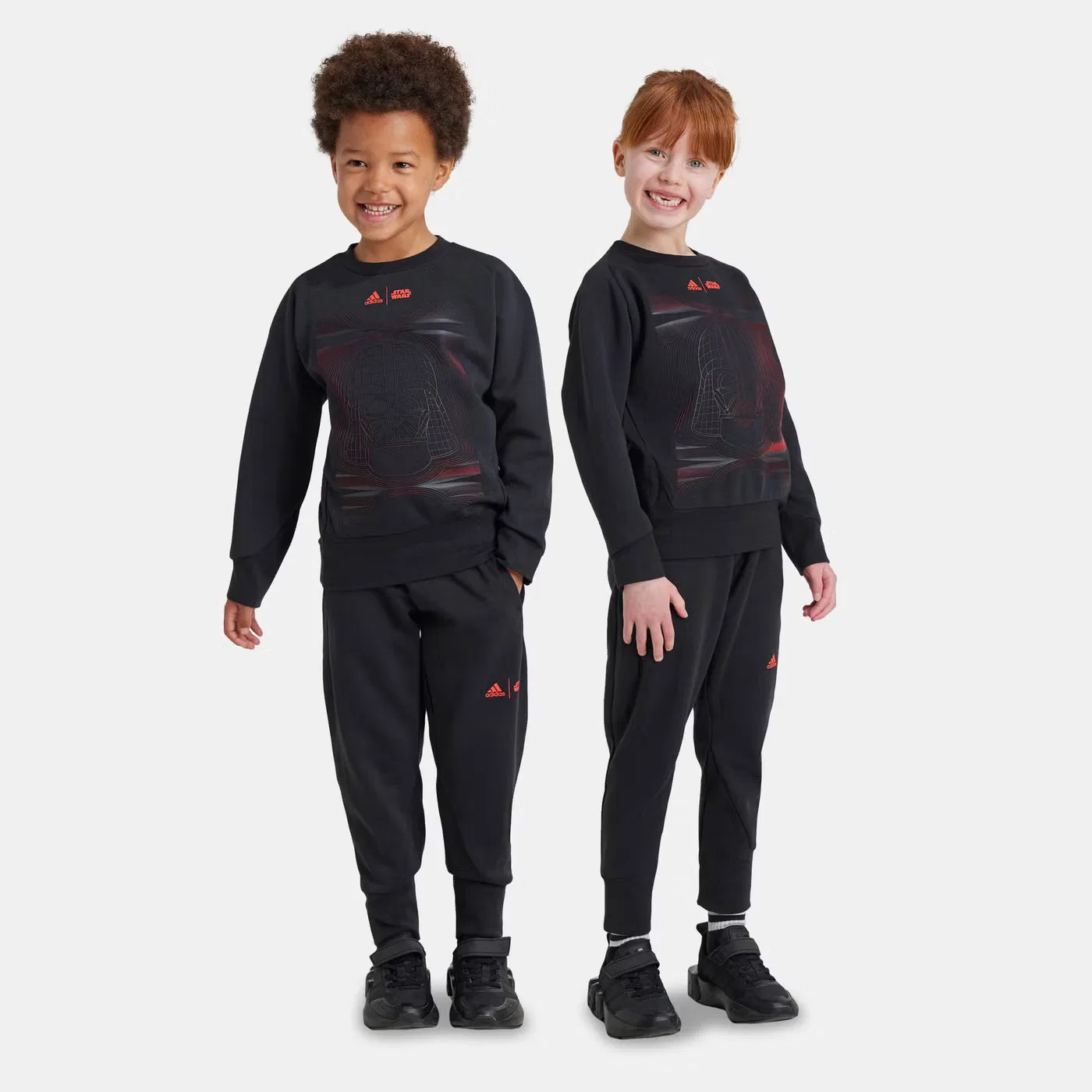 Комплект из свитшота и джоггеров с принтом Star Wars Z.N.E. Adidas, черный