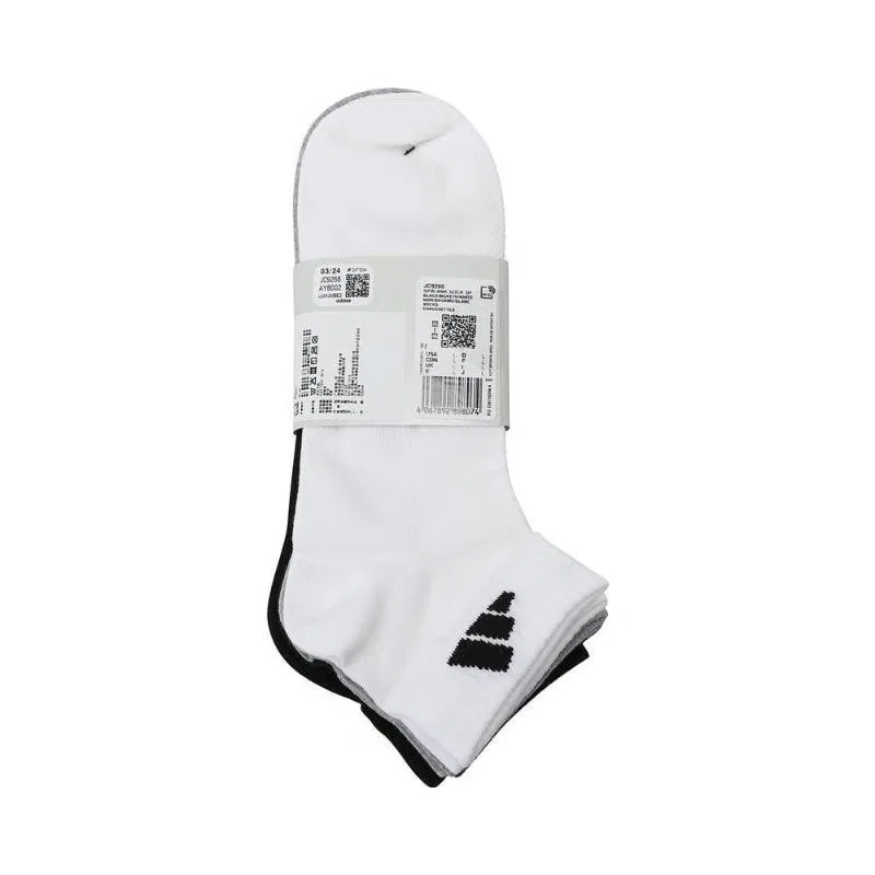 Носки Ankle Socks 3 Pack, Adidas, Black+Medium Heather Gray+White — фото 4