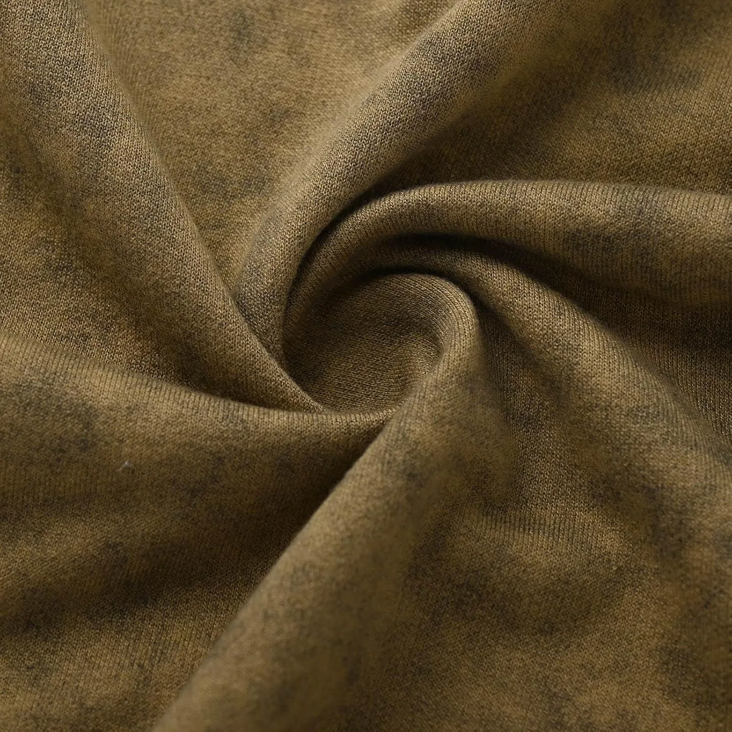 Мужская повседневная футболка с воротником-хенли NoxwB, Khaki — фото 3