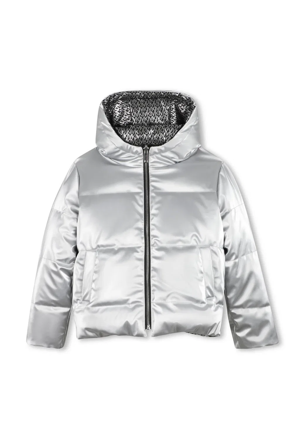 Двусторонняя пуховая куртка для детей и подростков - зимняя куртка Michael Kors Kids, Black — фото 2