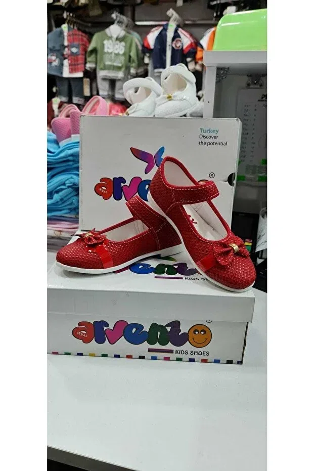 Детские балетки для девочек красные Izabel Shoes, Red — фото 2