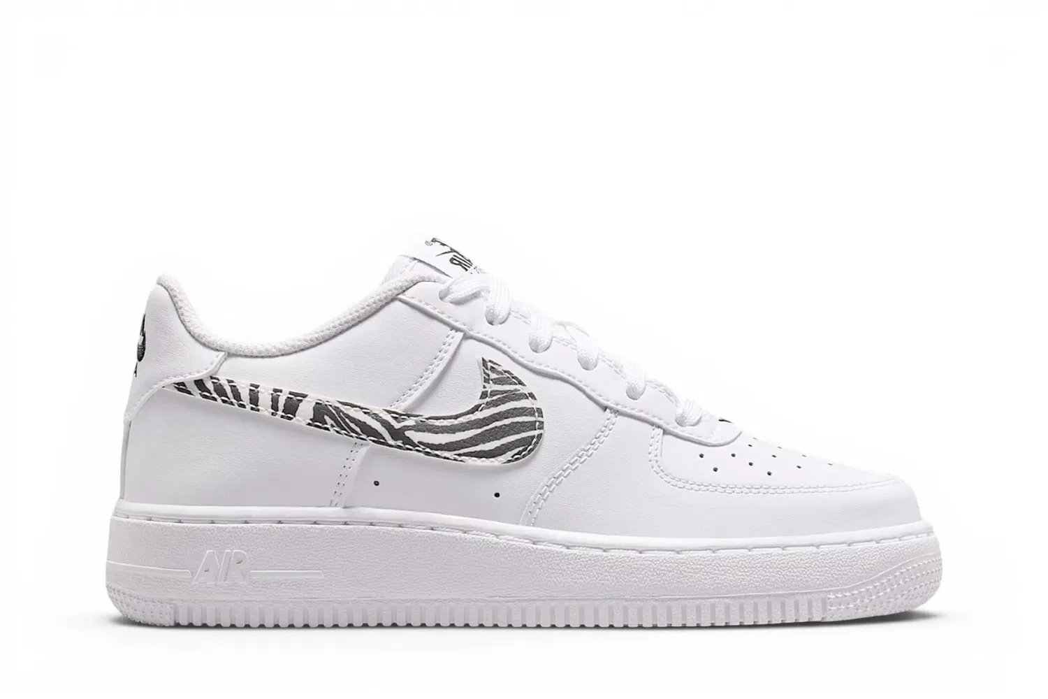 Кроссовки Nike Air Force 1 Zebra Swoosh, белый