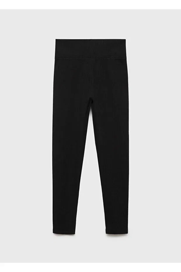 Детские леггинсы для девочек хлопковые Mango Kids, Black