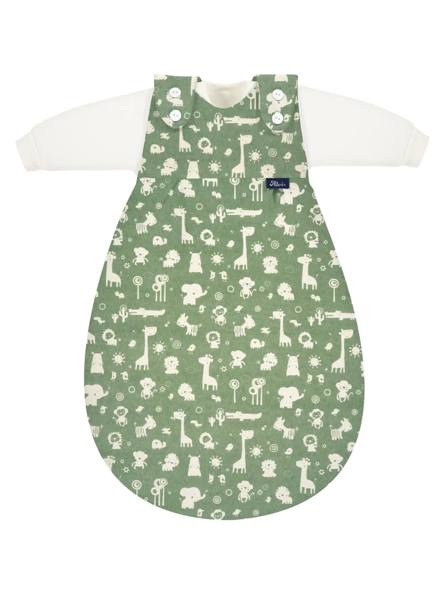 Спальный мешок ALVI 'Schlafsack Baby-Maxchen 3-teilig Baumwolle' зеленого цвета — фото 4
