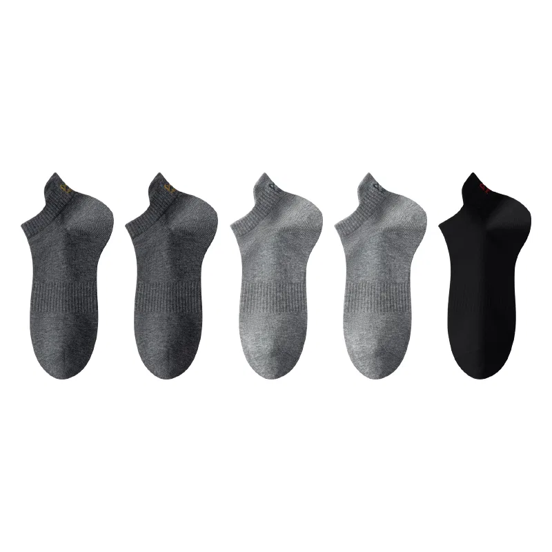 Детские носки-невидимки с принтом, 6 пар, Medium Gray 2+Dark Gray 2+Black, MIIOW