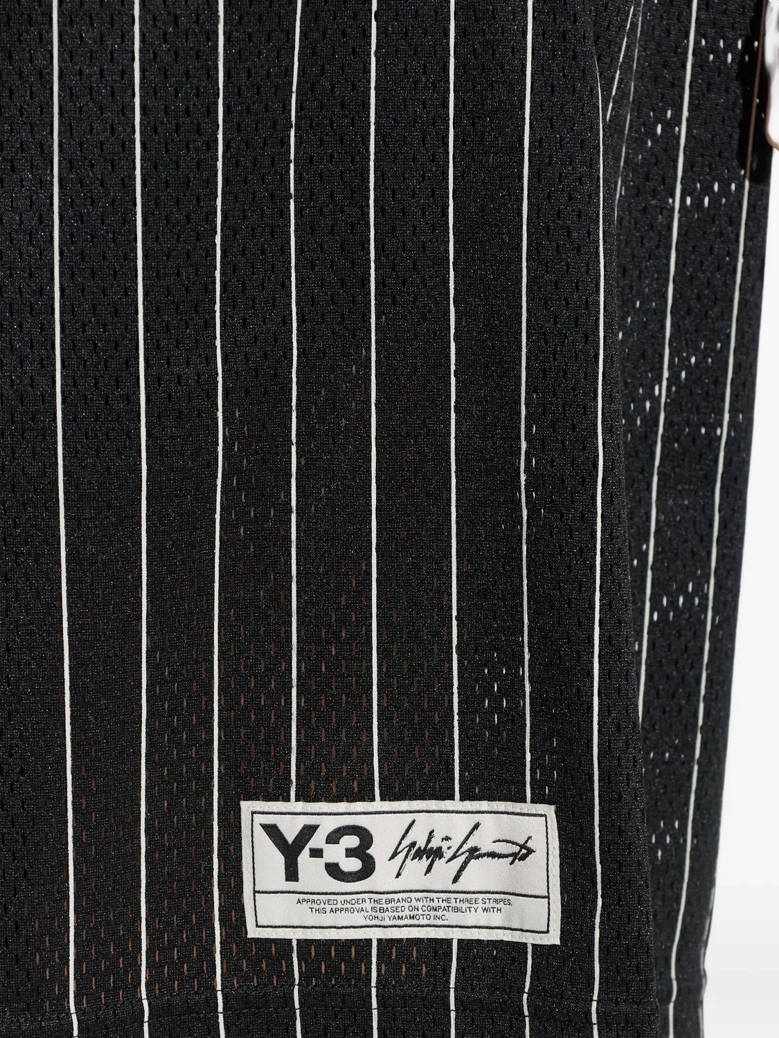 Шорты с завязками в черную полоску Adidas, черный — фото 2