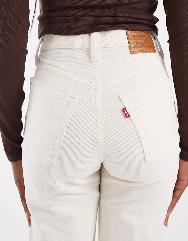 Джинсы Levi's прямого кроя, утягивающие грудь, белый — фото 4