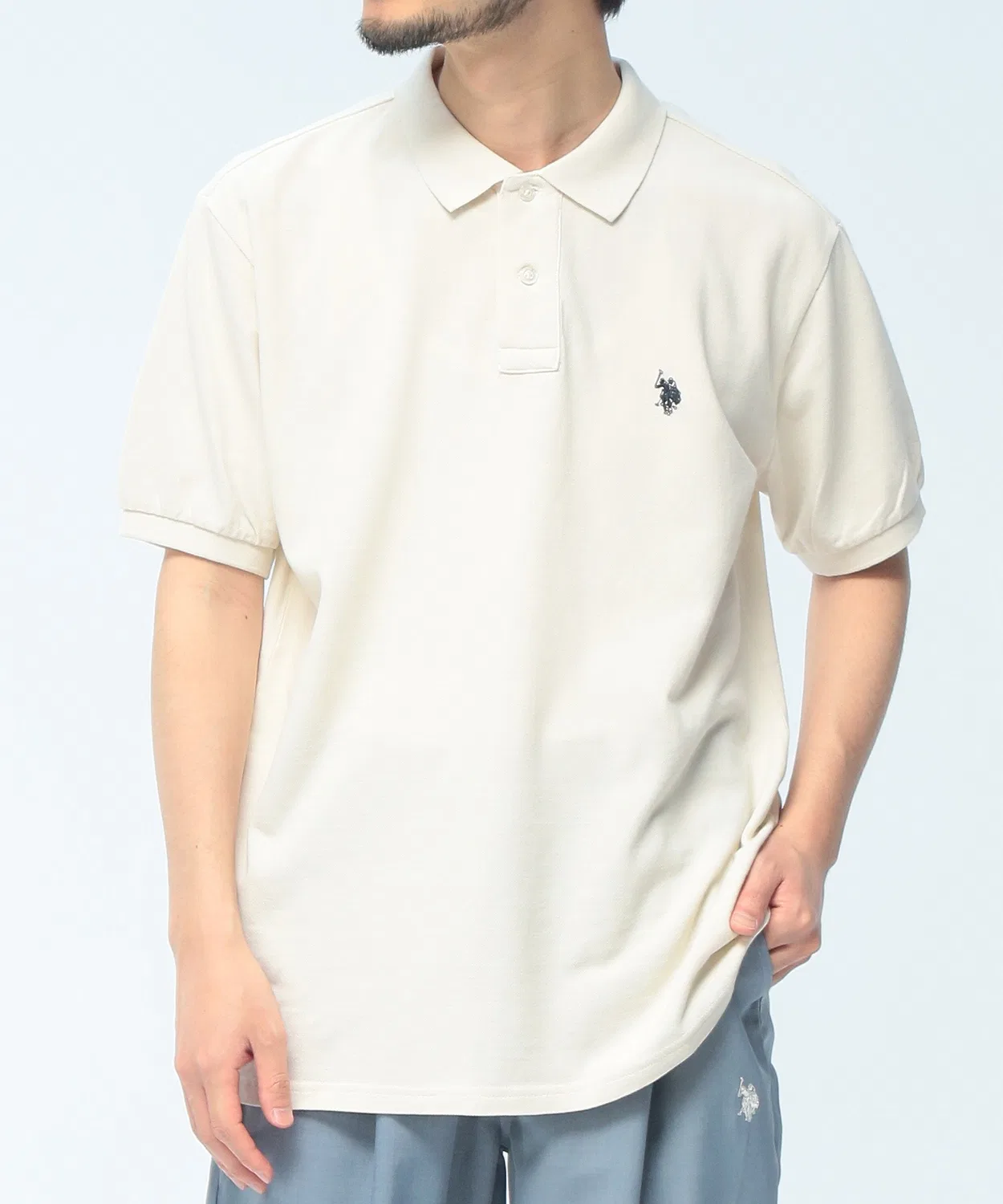 Унисекс поло с коротким рукавом с логотипом U.S. POLO ASSN., Ivory