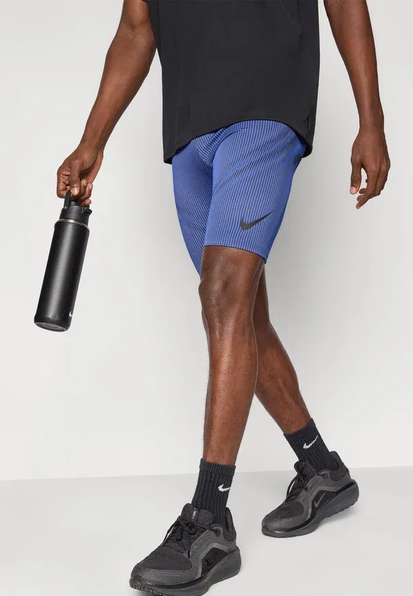 Брюки беговые Dri-fit Nike Performance, Game Royal, Diffused Blue, Obsidian, черный/синий — фото 4