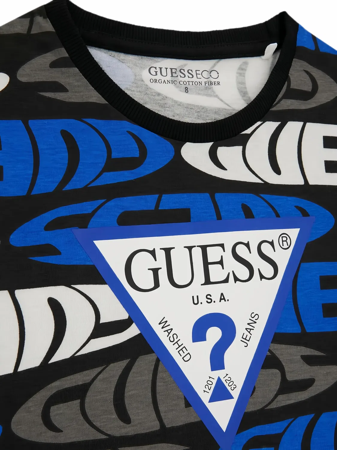 Футболка с принтом по всей поверхности Guess Usa, черный — фото 3