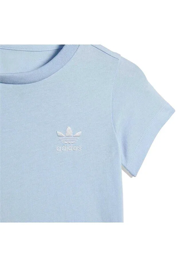 Детский спортивный костюм с коротким рукавом Adidas, Blue — фото 4