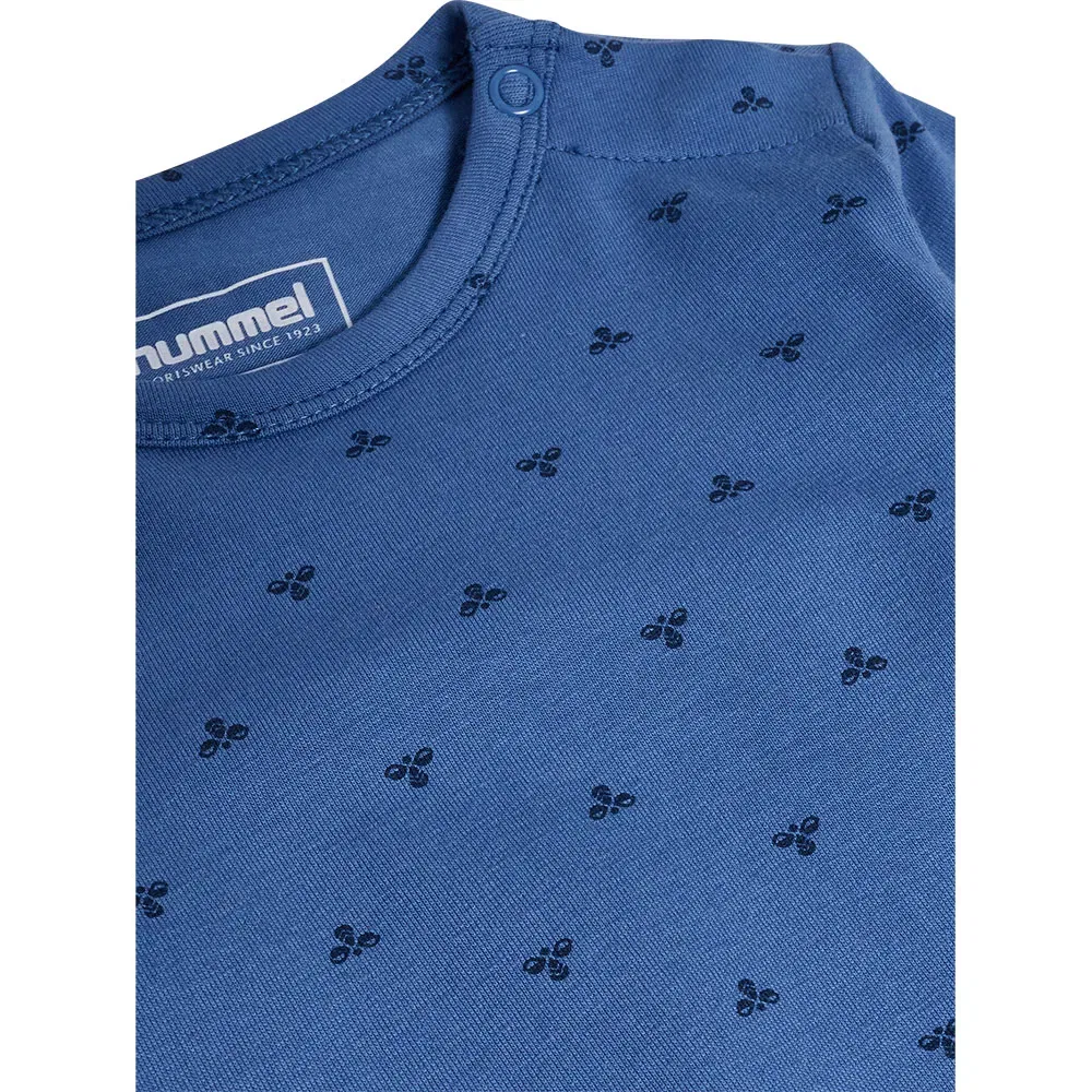 Боди с длинным рукавом Mini Bee AOP Hummel, синий — фото 3