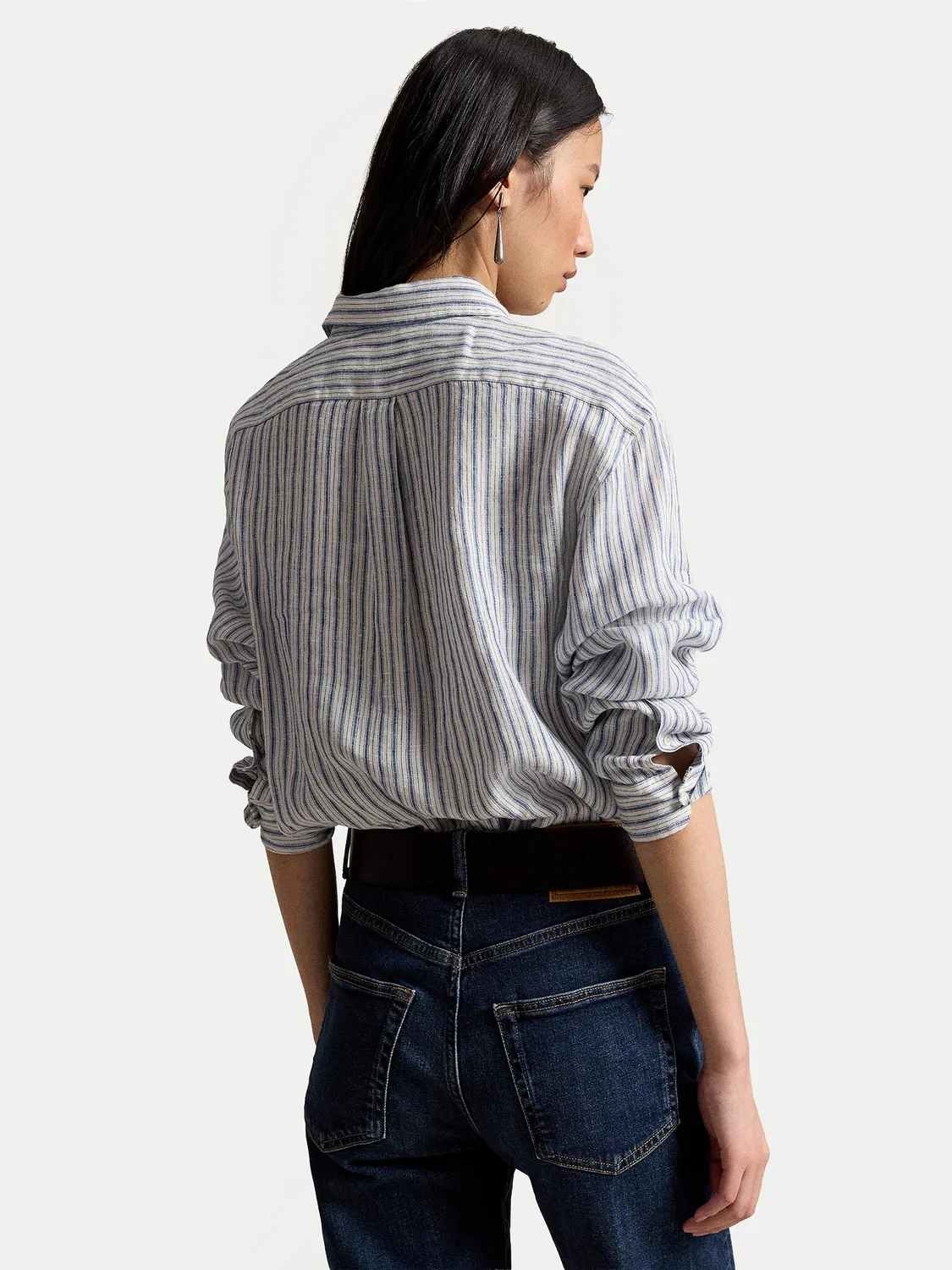 Женская рубашка стандартного кроя Polo Ralph Lauren, синий — фото 3