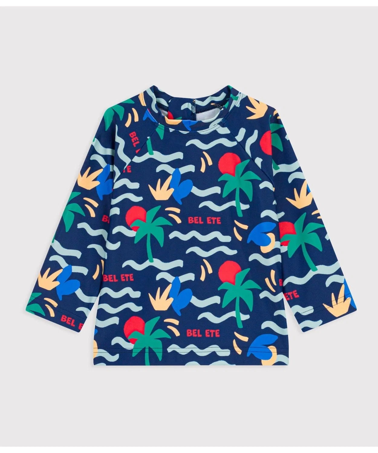 Детский лонгслив-рашгард с принтом PETIT BATEAU, Blue — фото 4