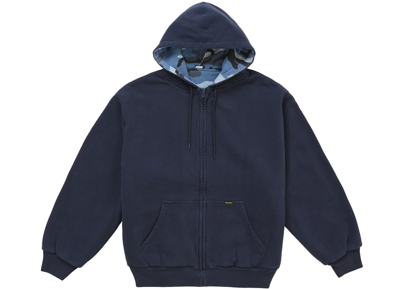 Мужская худи на молнии Reversible Work Zip Up Hooded Sweatshirt Supreme, Navy
