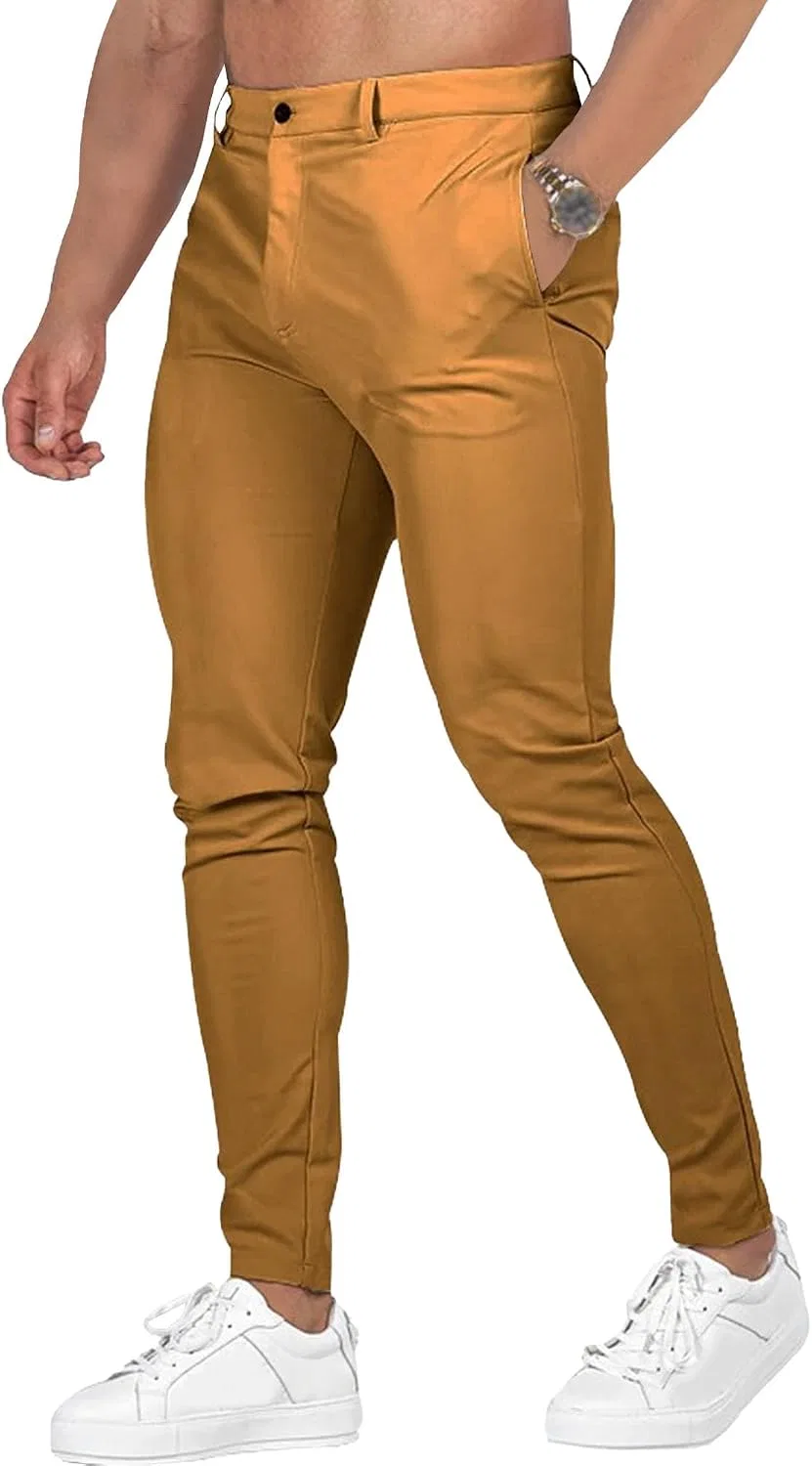 Мужские брюки чинос с зауженным кроем, Stretchy Twill, жёлтый