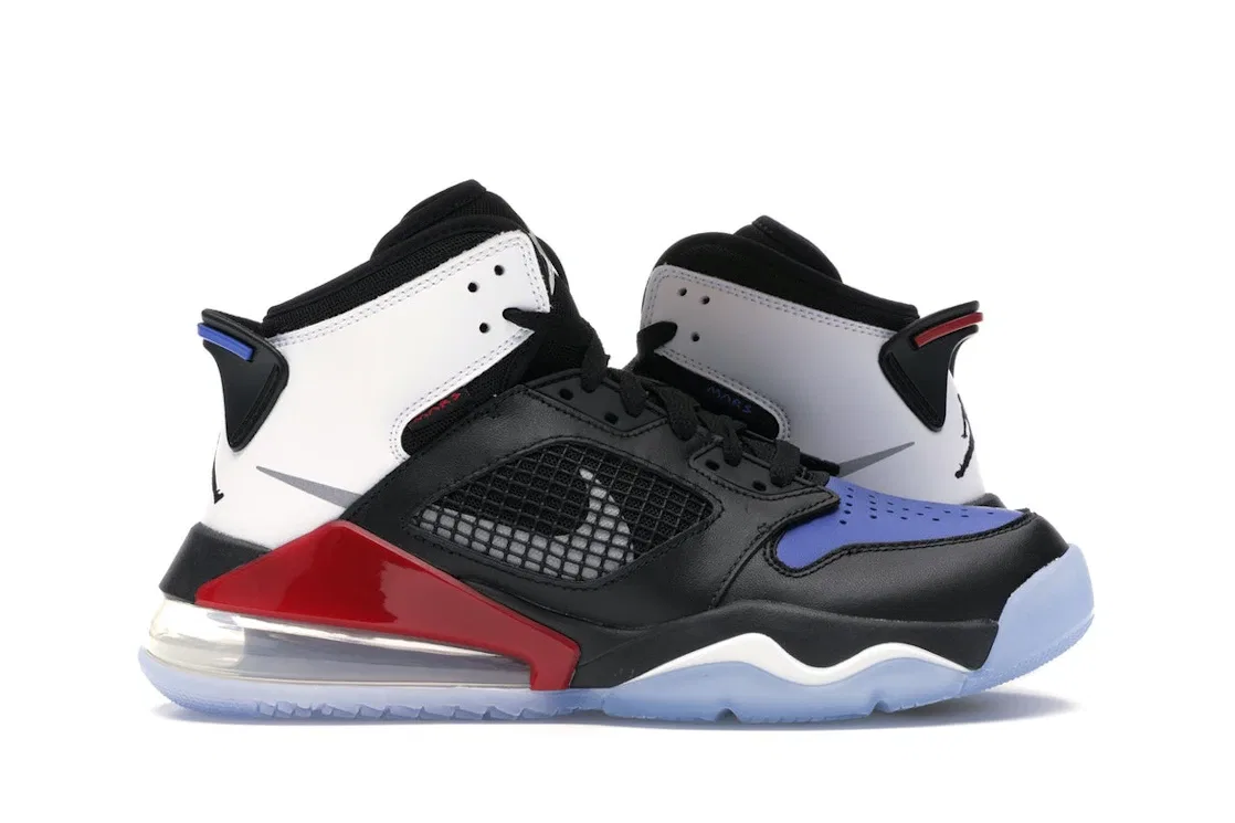 Детские кроссовки Lifestyle Jordan Mars 270 Top 3 Jordan, Black/Reflect Silver-Gym Red-Game Royal-White
