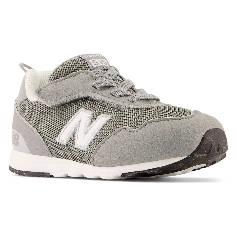 Детские кроссовки для девочек с липучкой New balance 515 Hook & Loop, Grey — фото 2