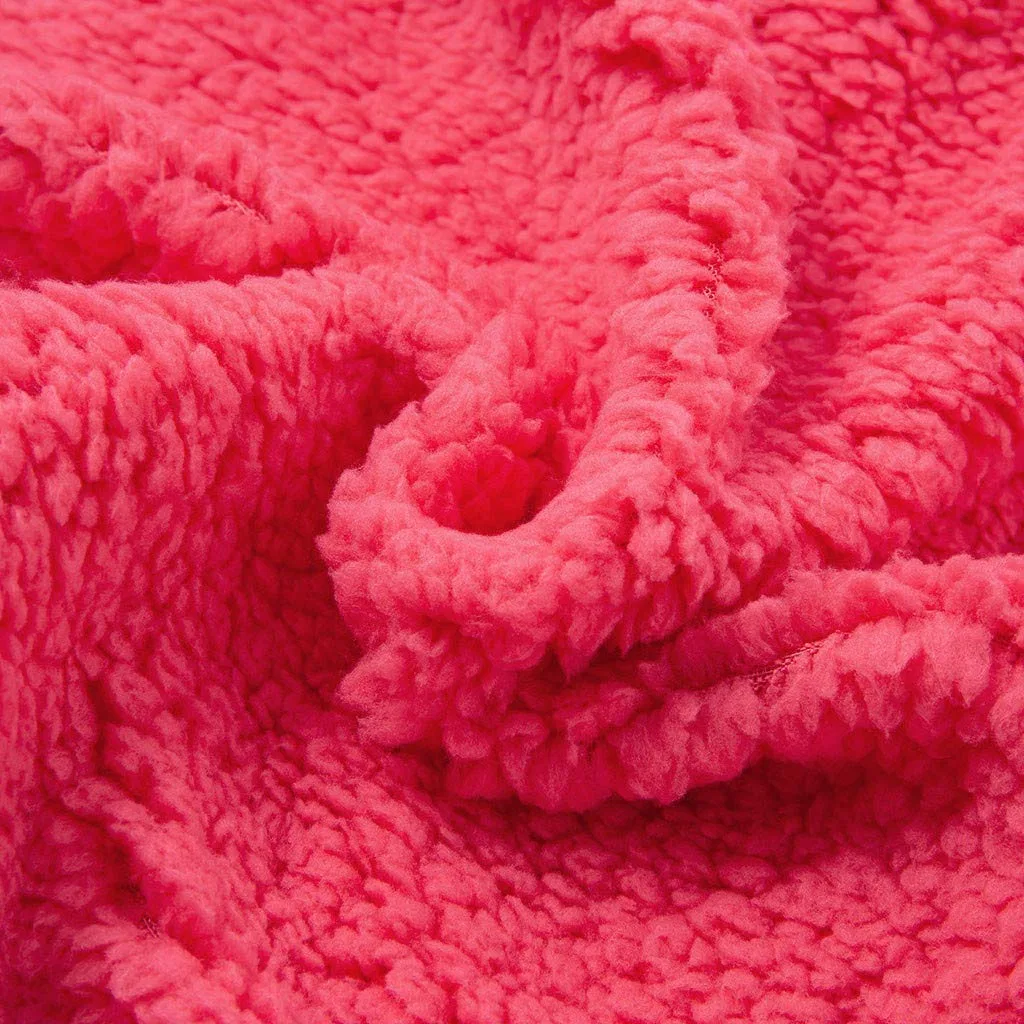 Женская утепленная флисовая куртка Teddy Oversized Winter с длинным рукавом, Colore: rosa — фото 3