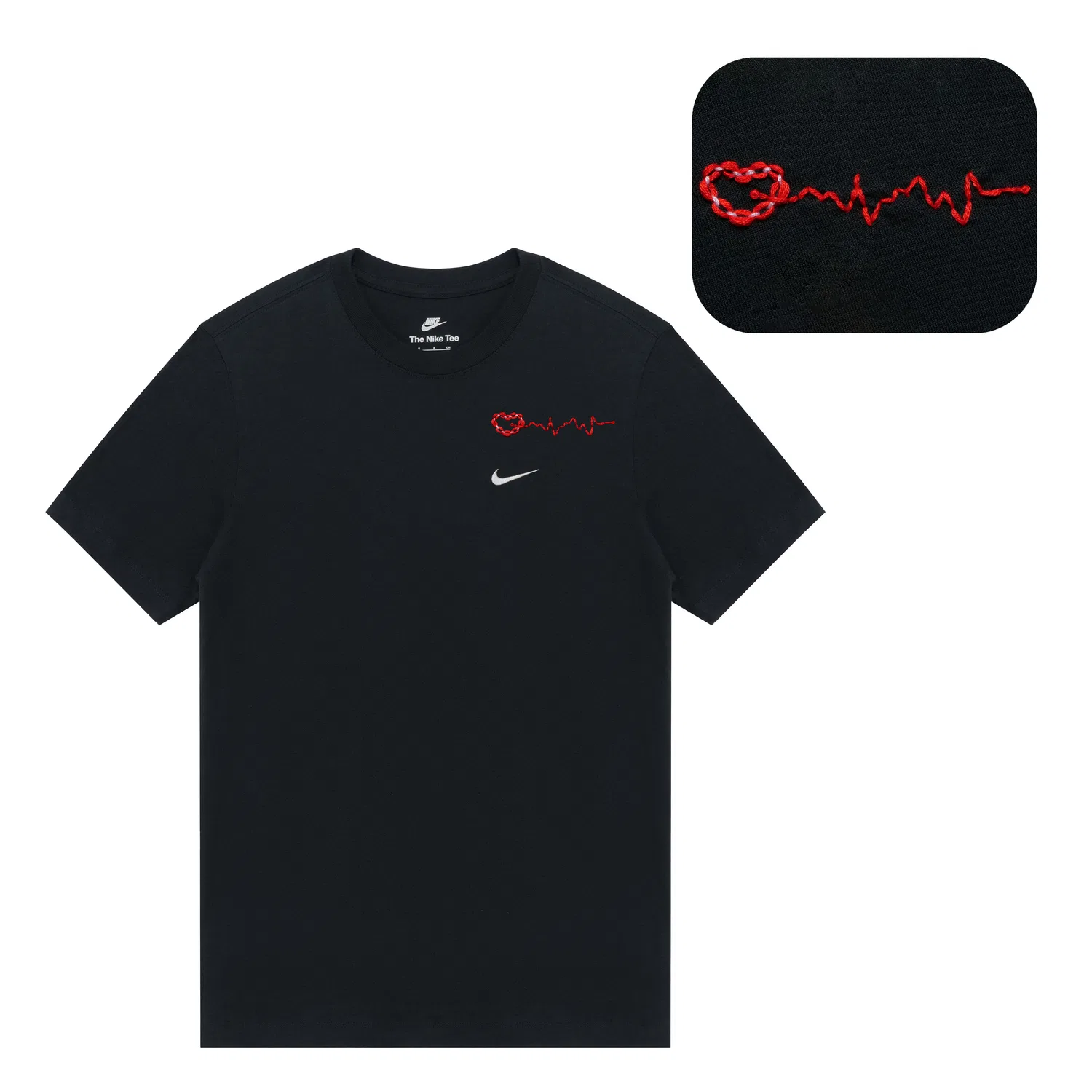 Футболка с вышивкой Nike Sportswear, черная — фото 3