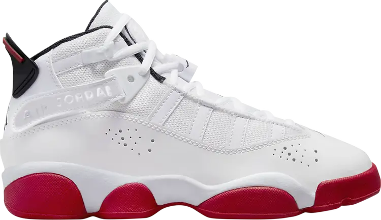 

Кроссовки Jordan 6 Rings GS White University Red, белый, Белый;серый, Кроссовки Jordan 6 Rings GS White University Red, белый