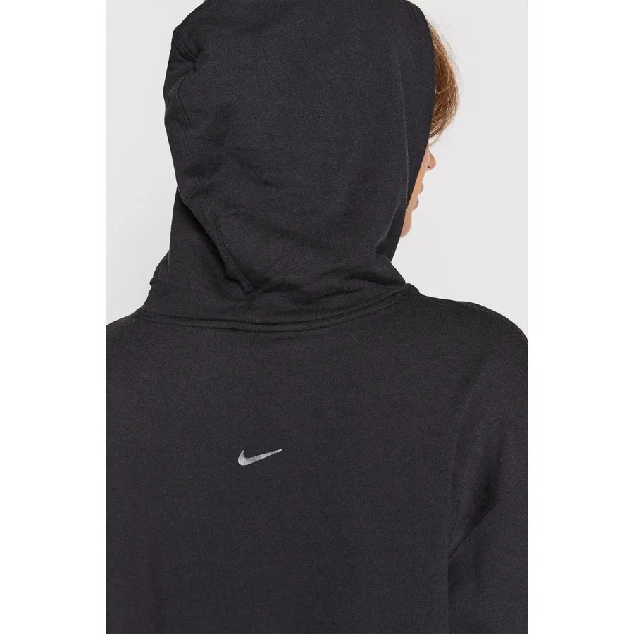 Женский худи с капюшоном укороченный Yoga Luxe Cropped Fleece Training Hoodie Nike, Черный