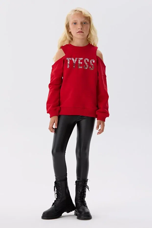 Детские свитшот для девочек с длинным рукавом Tyess, Red