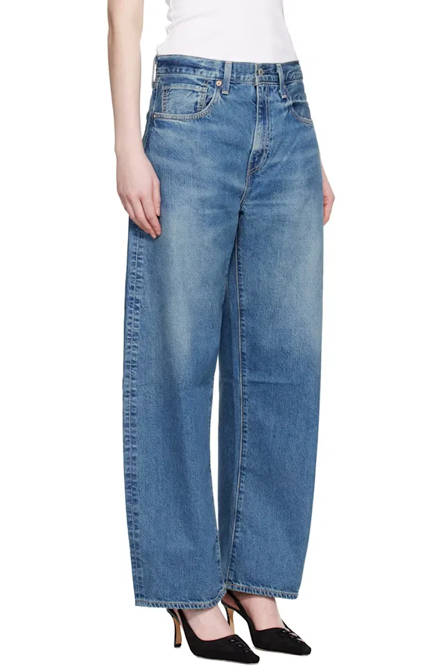 Синие джинсы с бочкообразной вязкой Levi'S — фото 2