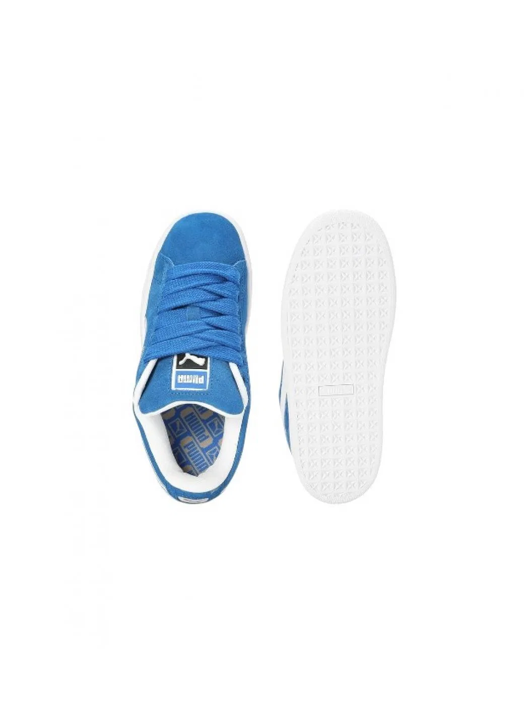 Детские кроссовки на шнуровке Puma Suede XL, Blaau Weiß — фото 3