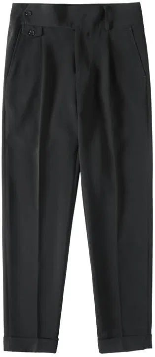 Мужские классические брюки из твила, Slim Fit, чёрный