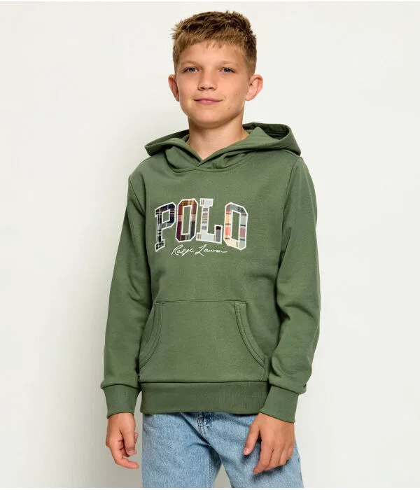 Детское худи для мальчиков Regular Fit Polo Ralph Lauren, Verde Oliva