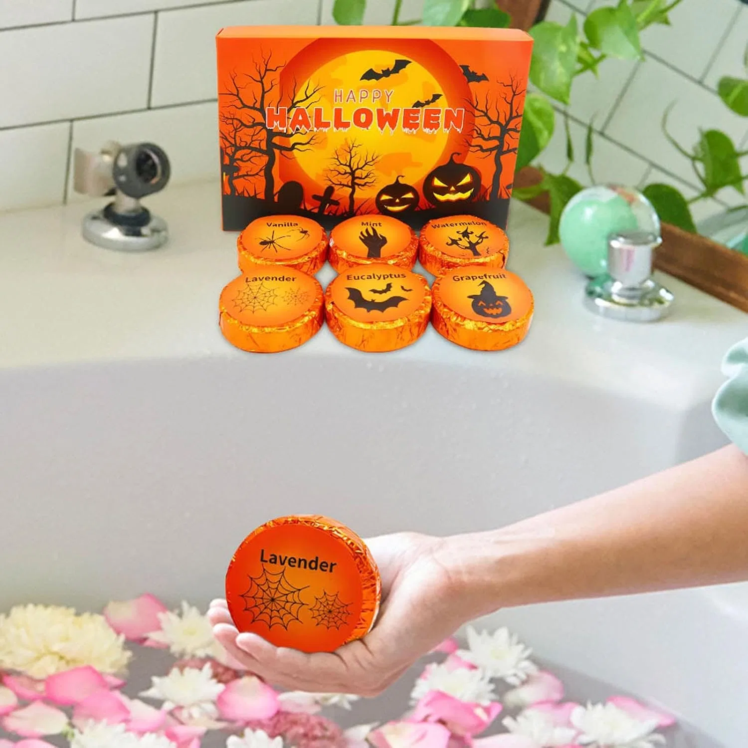 Набор для душа с ароматерапией, Halloween Shower Steamer, 6 шт, ассорти Generic — фото 4