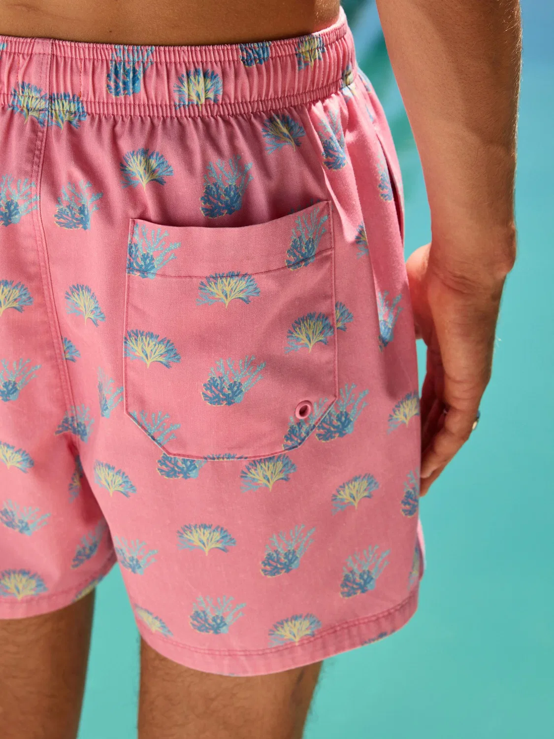 Плавки с принтом, модель 5 Inch Swim Shorts with Cotton Next, розовый коралл — фото 4