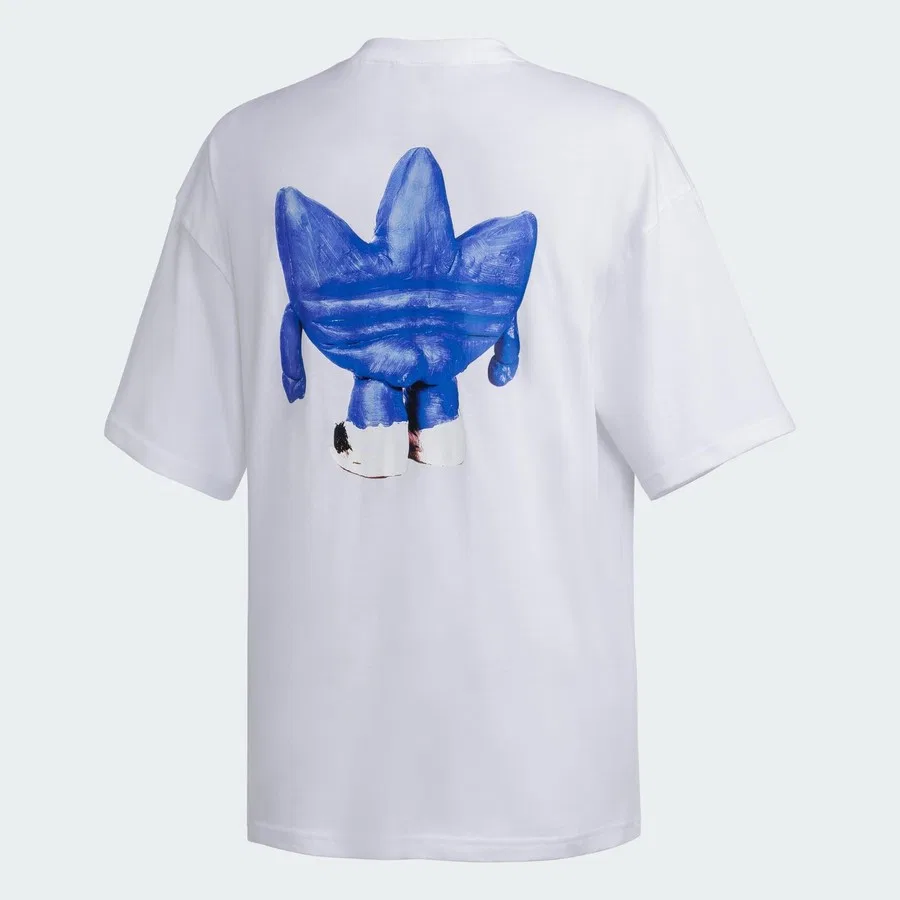 Футболка с длинным рукавом Clay Trefoil adidas, Белый — фото 2