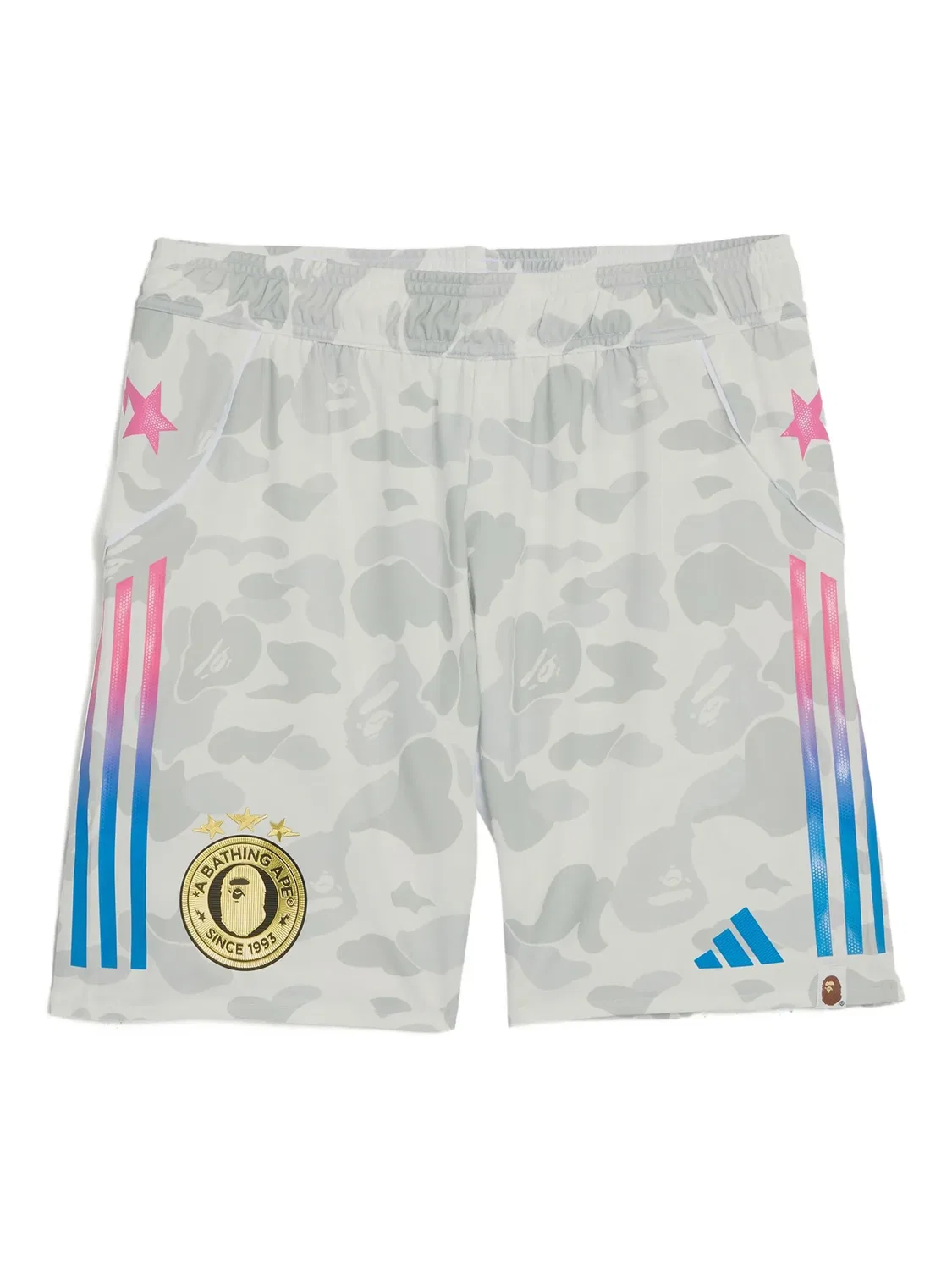 Шорты футбольные с камуфляжным принтом Adidas, серый