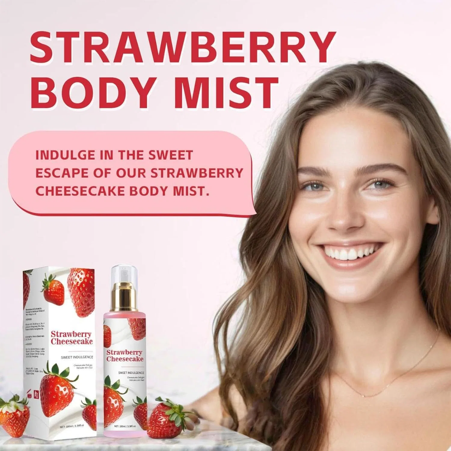 Спрей для тела Strawberry, Vokkrv, 100 мл — фото 3