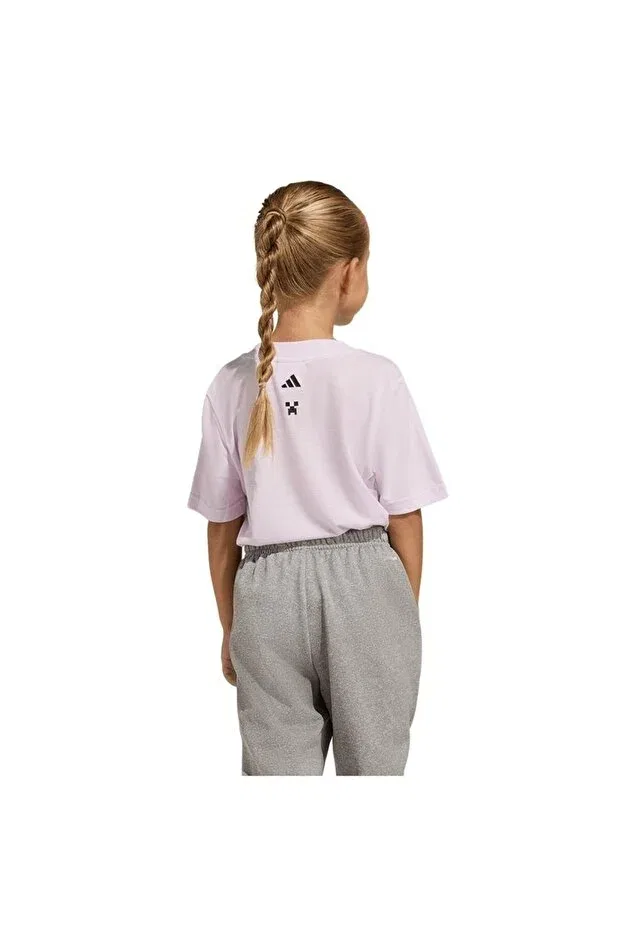 Детская футболка для девочек с коротким рукавом Adidas, Purple — фото 3