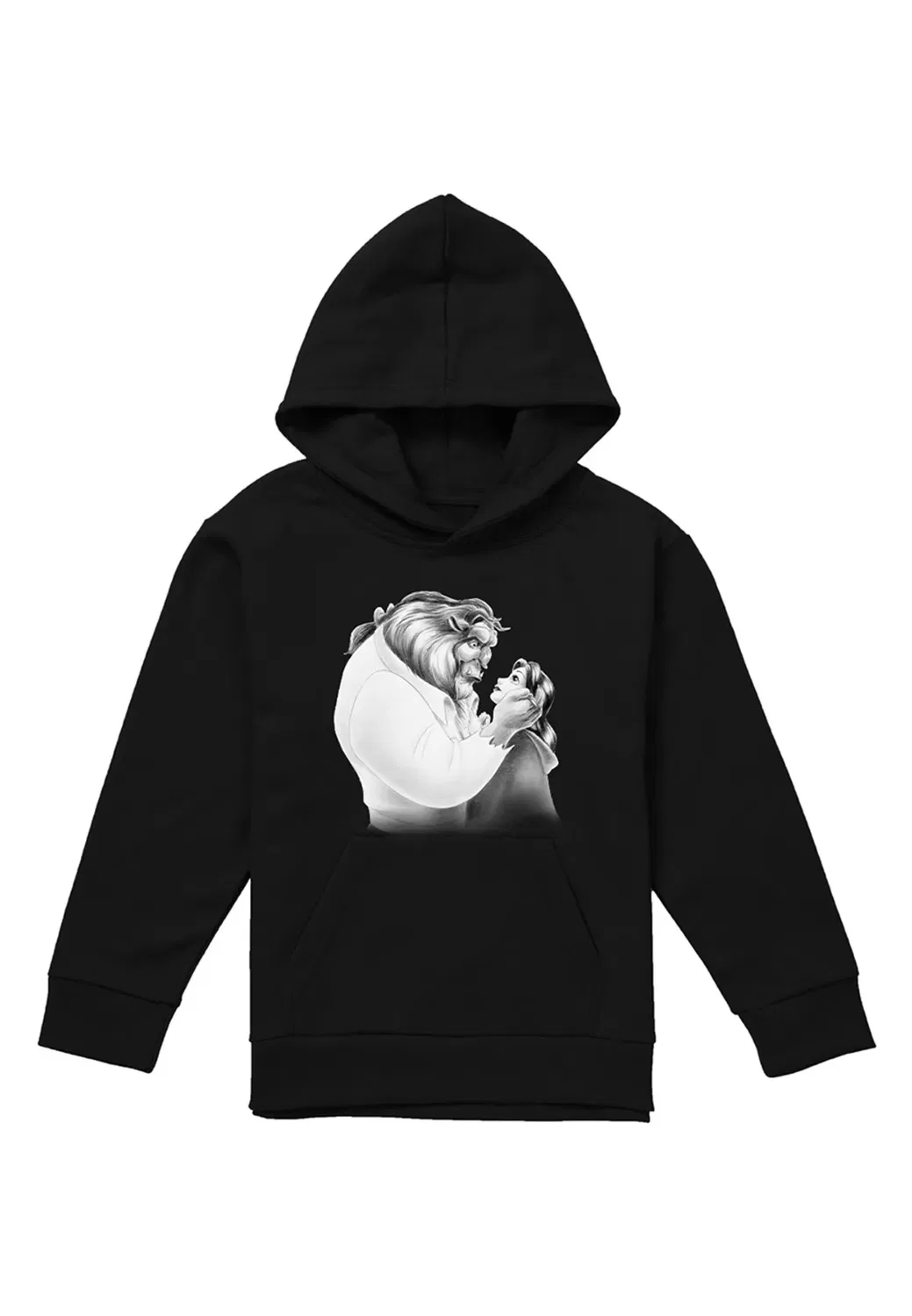 Детский худи с принтом Beauty and the Beast Beast Belle Sketched Youth Disney, Black