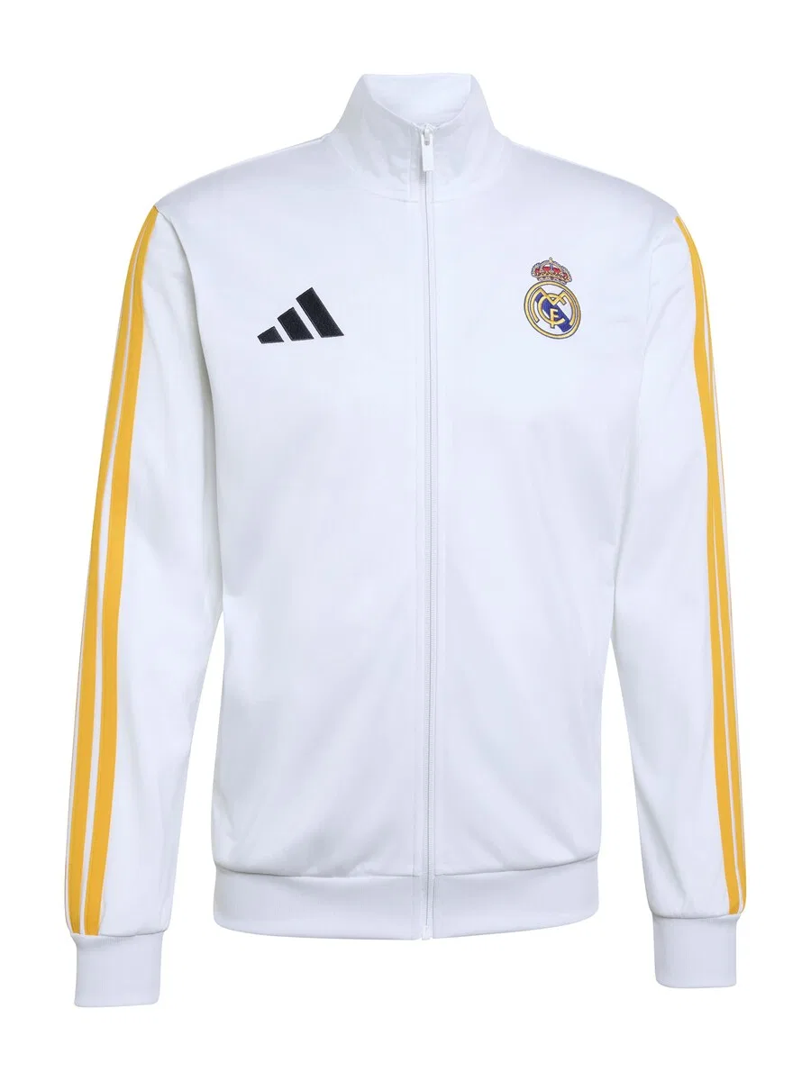 Спортивная толстовка на молнии ADIDAS PERFORMANCE 'Real Madrid DNA' белого цвета