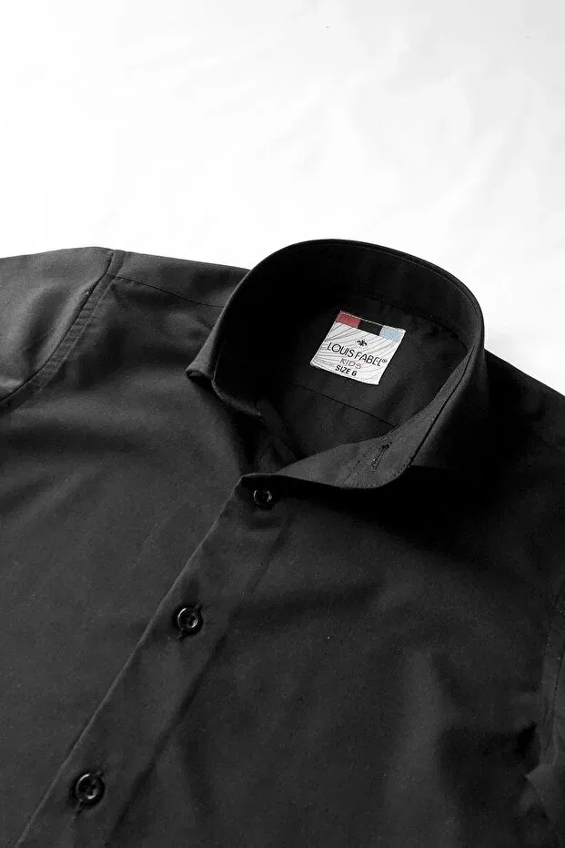 Детская рубашка для мальчиков с коротким рукавом Louis Kids, Black — фото 3