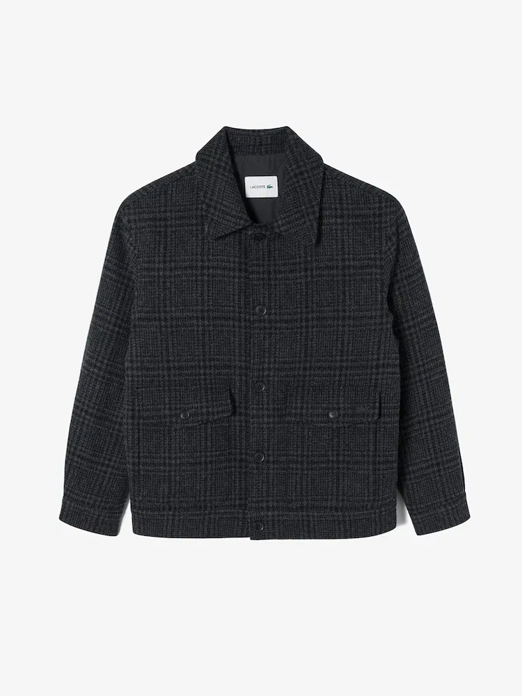 Утепленная куртка из шерсти LACOSTE, Black — фото 4