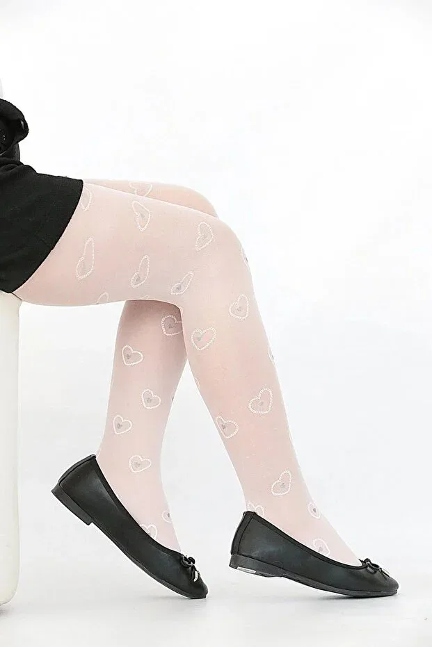 Детские колготки для девочек с узором Daymod, Nude Color