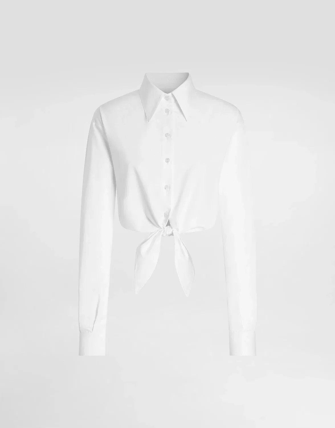 Рубашка из хлопкового поплина DOLCE & GABBANA, белый