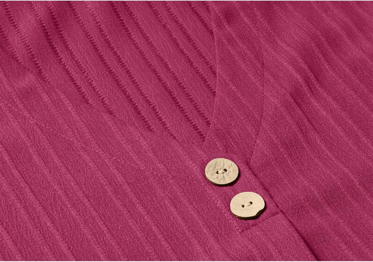 Женское мини-платье с V-образным вырезом Hot Pink — фото 4
