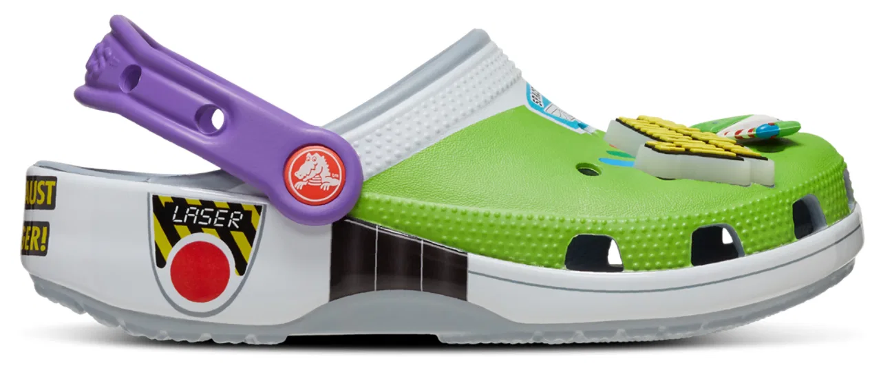 Сабо для мальчиков Toy Story Buzz Classic Clogs Crocs, зеленый/фиолетовый