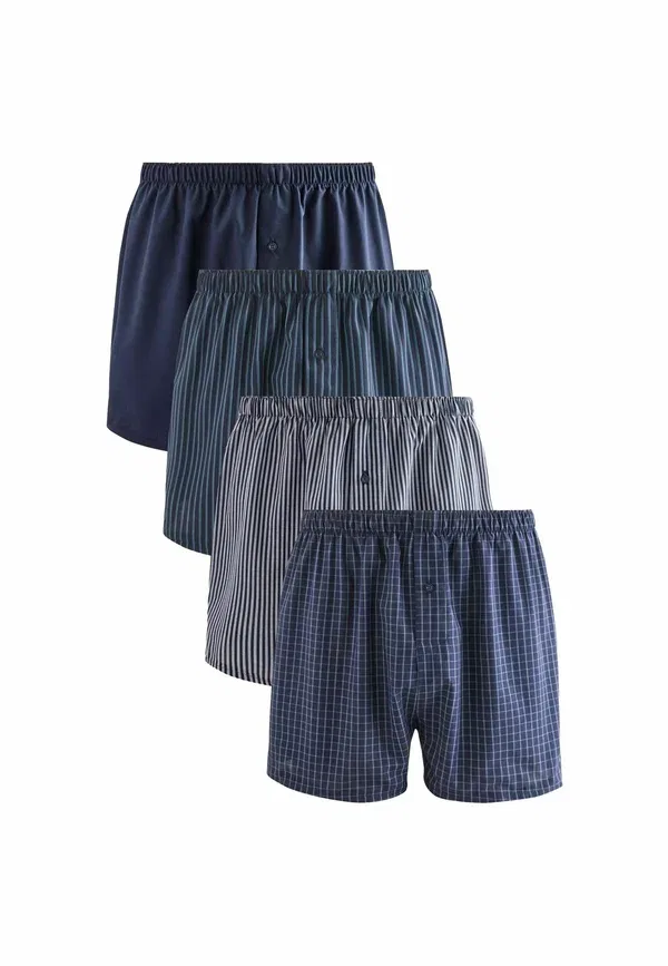 Комплект боксеров из 4 штук, хлопок, Striped, Next, темно-синий