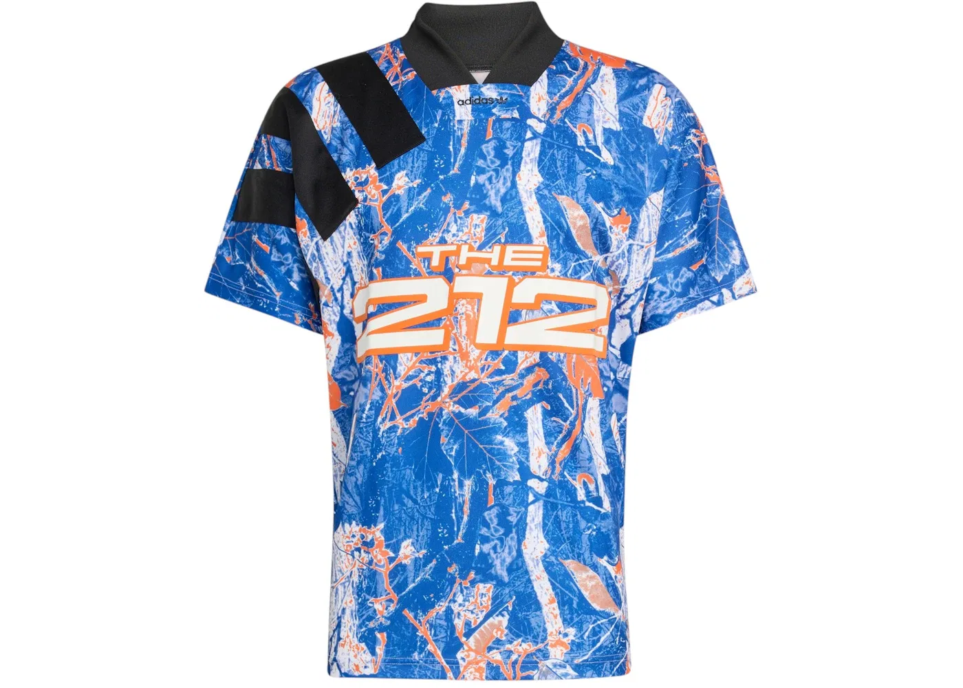 Мужская футбольная джерси с принтом FIFA World Cup 26 Host City New York Graphic Jersey Adidas, Black/Orange/Collegiate Royal