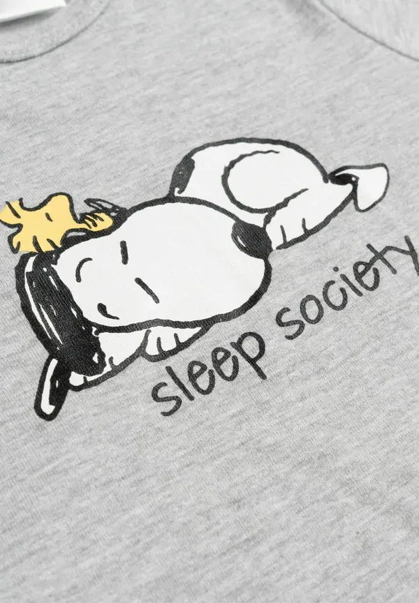 Комплект из боди и ползунков с принтом Peanuts Snoopy, синий/серый — фото 4