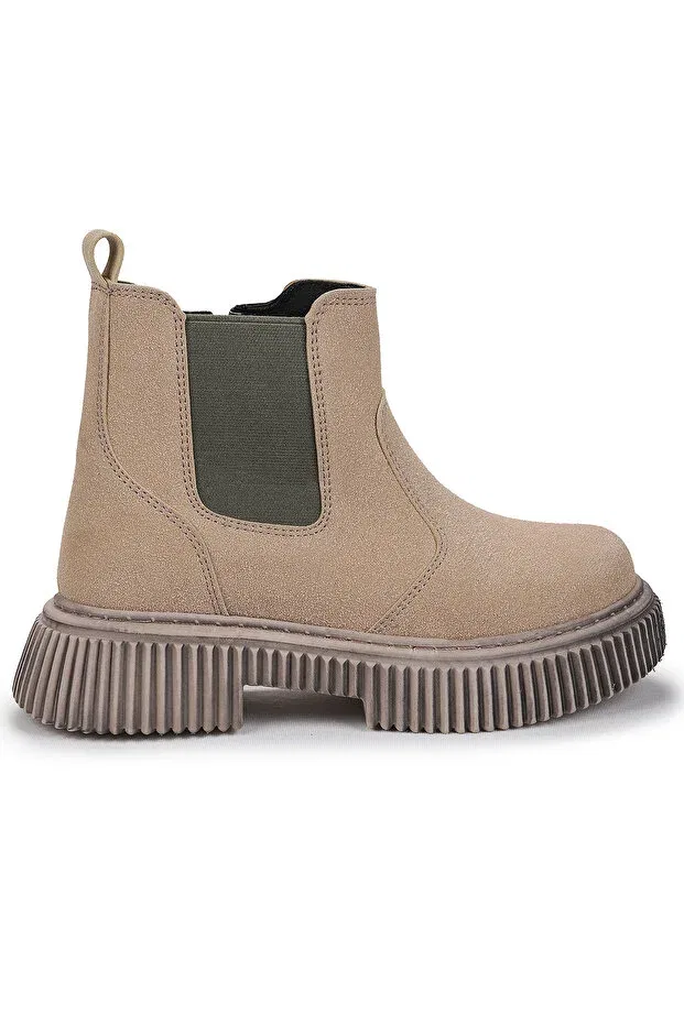Детские ботинки для девочек на плоском ходу Penka Kiko Kids, Beige — фото 4